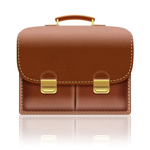 Create A Leather Textured, Realistic Briefcase Icon
