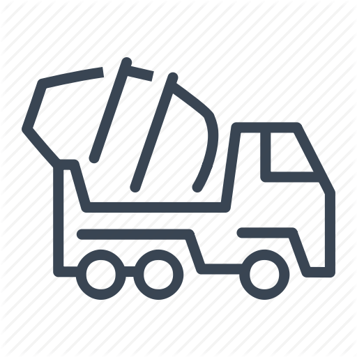 Cement, Concrete, Construction, Mixer, Truck Icon