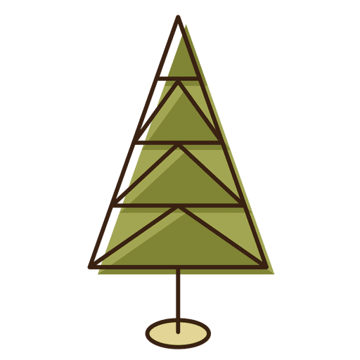 Christmas Tree Triangles Cartoon Icon