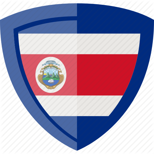 Costa Rica, Flag, Shield Icon