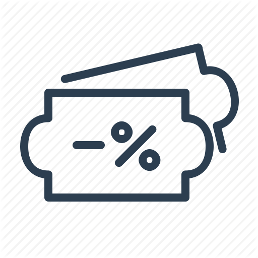 Coupon, Dicounting, Discount, Percent, Rebate, Sale, Voucher Icon