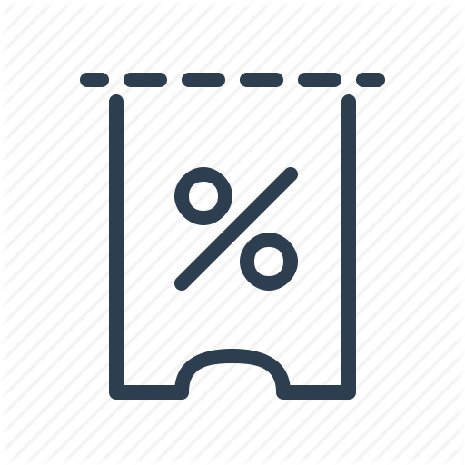 Coupon, Discount, Percent, Sale, Sales, Ticket, Voucher Icon