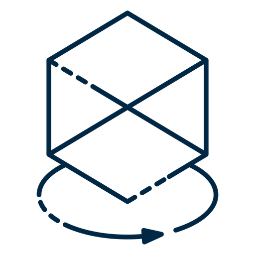 Virtual Reality Cube Stroke Icon