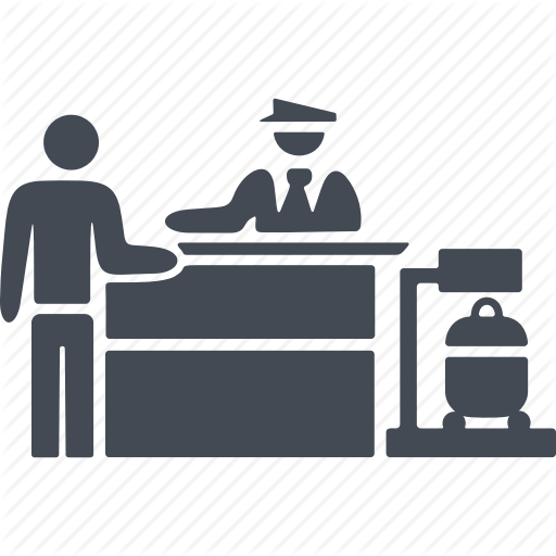 Customs Control, Immigration, Passport, Security Icon