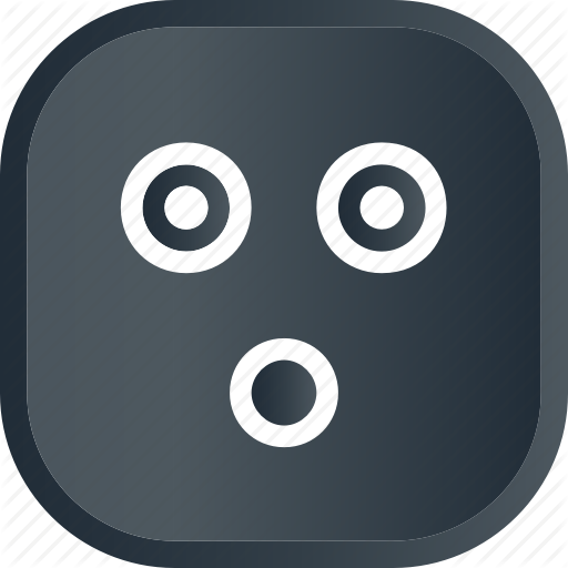 Dark, Emoji, Face, Facial, Smiley, Wow Icon