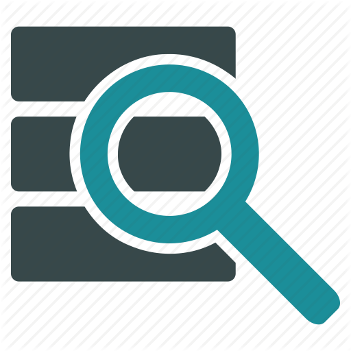 Database, Explore, Find, Lookup, Research, Search, Search Data Icon