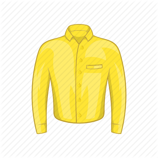 Cartoon, Cloth, Fashion, Man, Shirt, Sign, Yellow Icon