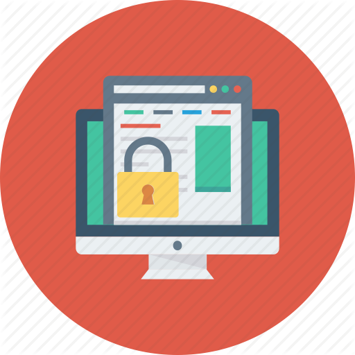 Display, Lock, Monitor, Screen, Webpage, Website Icon