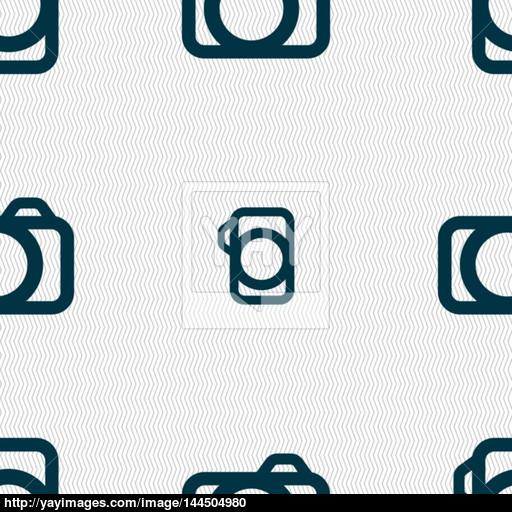 Photo Camera Sign Icon Digital Photo Camera Symbol Seamless