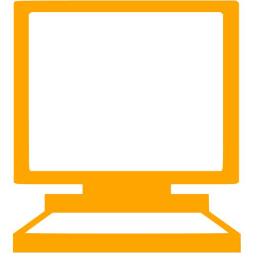 Orange Computer Icon