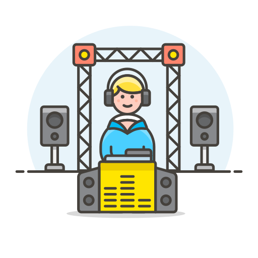 Dj, Booth Icon Free Of Stream Line Ux Free Pack Duetone Color