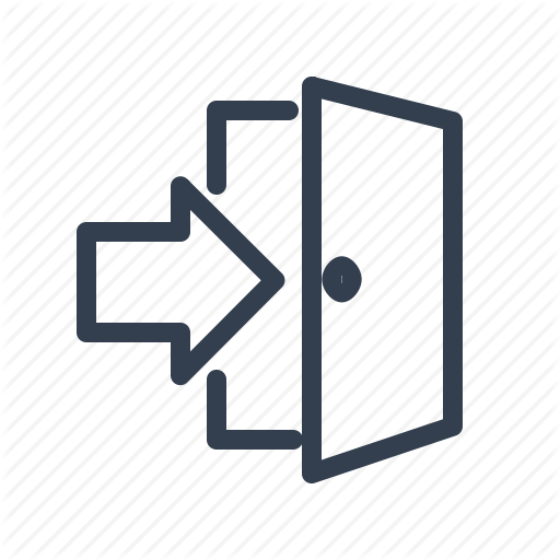 Arrow, Door, Exit, Interface, Open Door Icon