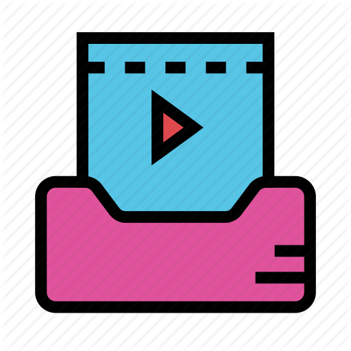 Cabinet, Drawer, Play, Streaming, Video Icon