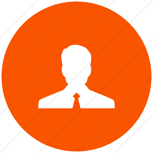 Flat Circle White On Orange Raphael Customer Icon