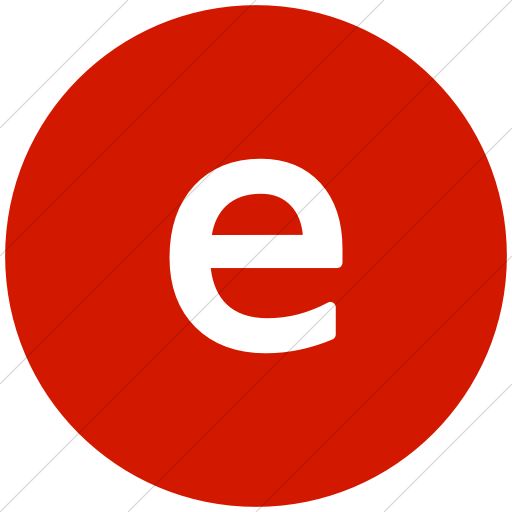 Flat Circle White On Red Alphanumerics Lowercase Letter