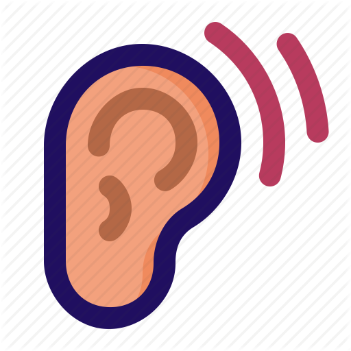 Ear, Hear, Hearing, Listen, Sound, Waves Icon