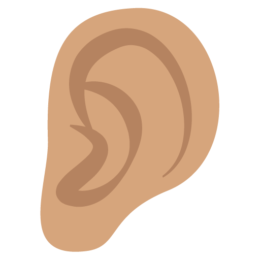 Ear Medium Skin Tone Emoji Emoticon Vector Icon Free Download