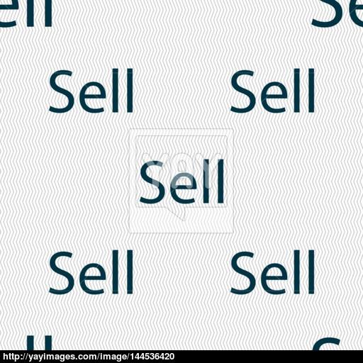 Sell Sign Icon Contributor Earnings Button Seamless Abstract