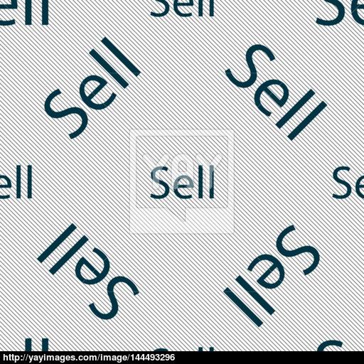 Sell Sign Icon Contributor Earnings Button Seamless Pattern