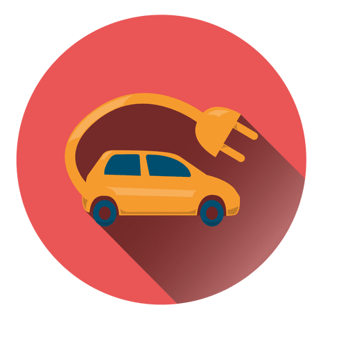 Electric Car Circle Icon