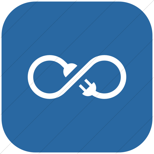 Flat Rounded Square White On Blue Iconathon Sustainable