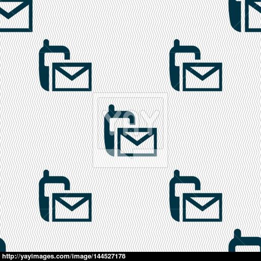 Mail Icon Envelope Symbol Message Sms Sign Seamless Abstract