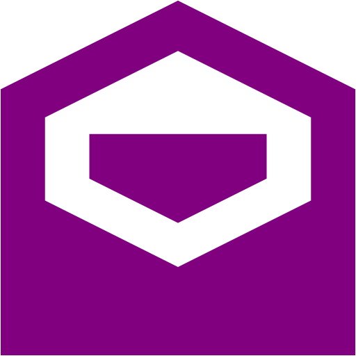 Purple Envelope Open Icon