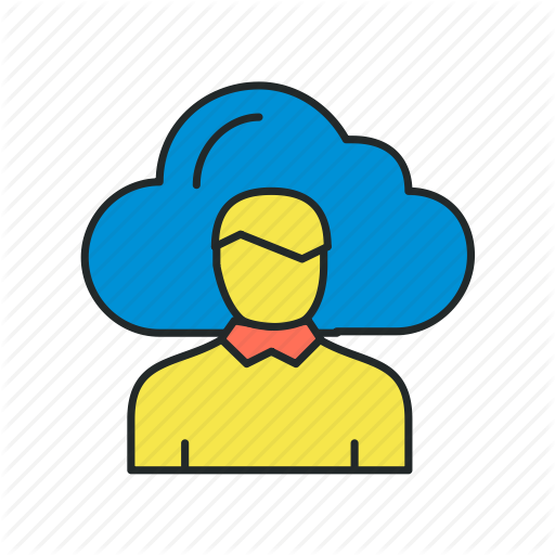 Cloud, Computing, Data, Employee, Expert, Remote, Solution Icon