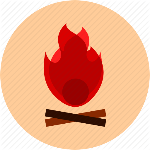Activities, Camping, Fire, Flame, Recreational, Wood Icon