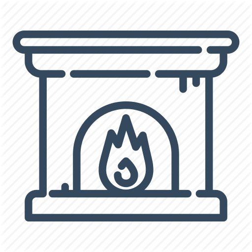 Christmas, Fire, Fireplace, Holiday, Home, House, Xmas Icon