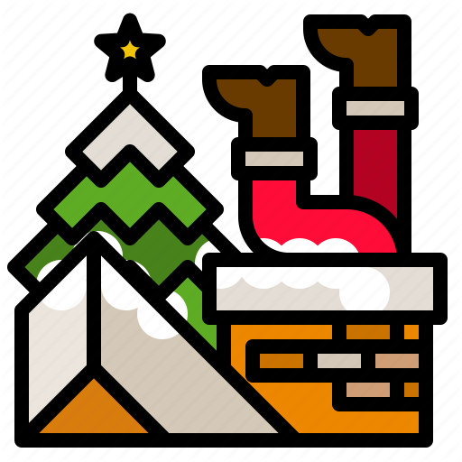 Christmas, Fire, Fireplace, Home Icon