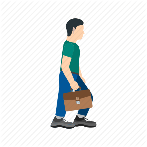 Briefcase, Business, Corporate, Holding, Job, Walk, Walking Icon