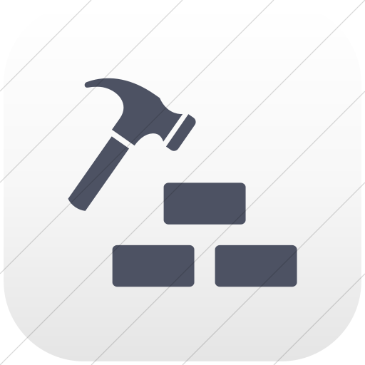 Flat Rounded Square Blue Gray On White Gradient Ocha