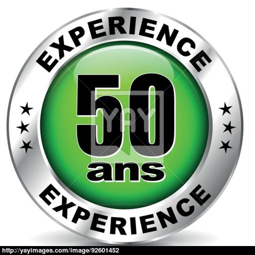 Fifty Years Experience Icon Vector