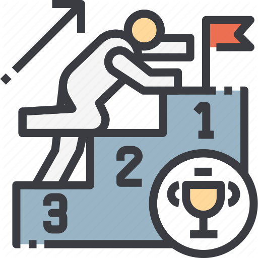 Career, Ladder, People, Success, Up, Walking, Way Icon