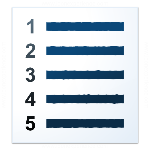 Iconexperience V Collection Text List Numbers Icon