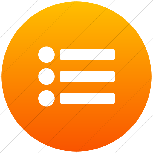 Flat Circle White On Orange Gradient Bootstrap Font