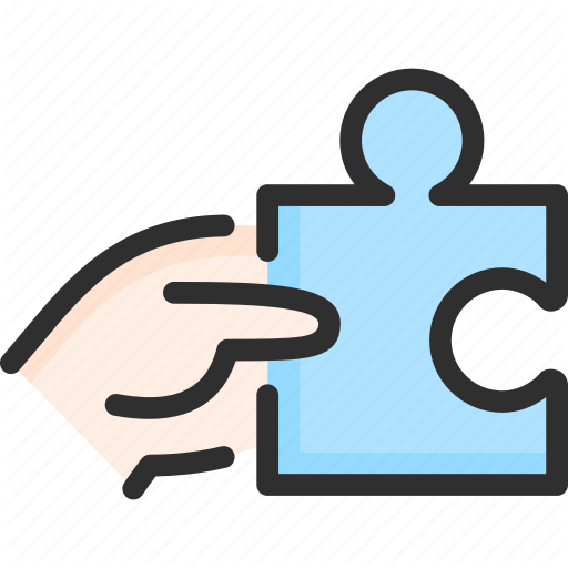 Hand, Hold, Marketing, Piece, Puzzle, Strategy Icon