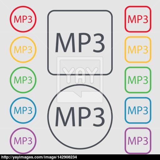 Music Format Sign Icon Musical Symbol Symbols On The Round