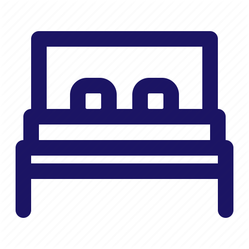 Bed, Bedroom, Double, Furniture, Sleeping Icon