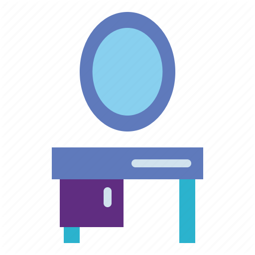 Dresser, Dressing, Furniture, Mirror, Table Icon