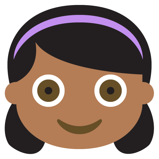 Girl Medium Dark Skin Tone Emoji Emoticon Vector Icon Free