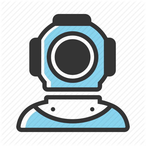 Diver, Diving, Helmet, Scuba, Sea, Suit, Underwater Icon