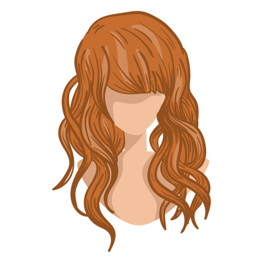 Curly Woman Hair Cartoon