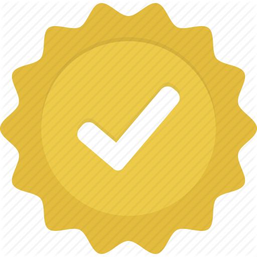 Badge, Check, Gold, Verified, Yellow Icon