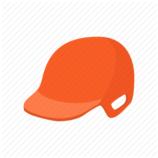 Baseball, Cartoon, Equipment, Fitness, Helmet, Orange, Sport Icon