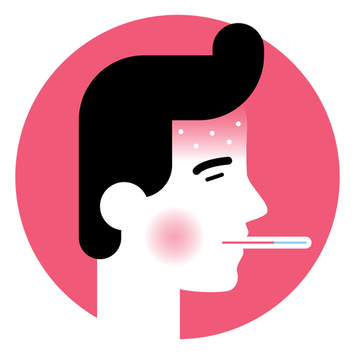 High Fever Sickness Symptom Icon