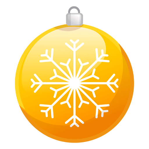 Shiny Yellow Christmas Ornament Icon