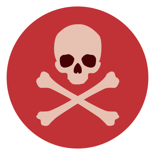 Skull Bones Circle Icon