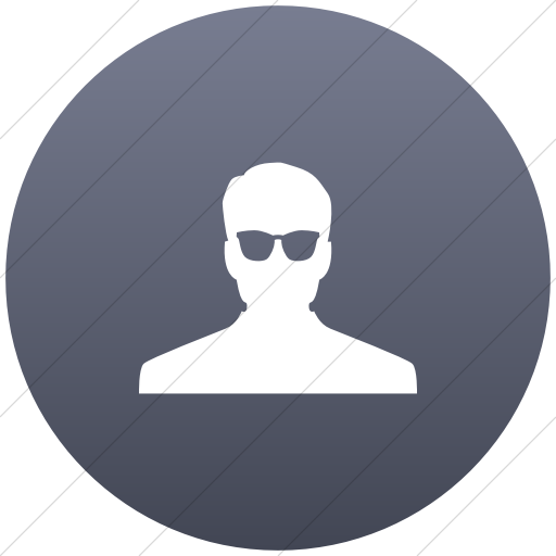 Flat Circle White On Blue Gray Gradient Raphael